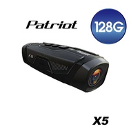 【愛國者】PATRIOT X5 前後雙鏡 FHD1080P WIFI 機車行車記錄器 (4小時續航力)(內附128G記憶卡)