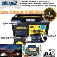 THUNDEZ 9000Watt/9.0KW 4-storke Gasoline Petrol Generator TPU9500E with AVR - Heavy Duty for Work - 