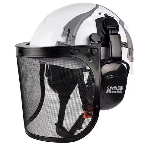 CE Forestry Safety Helmet 3 in 1 Chainsaw Hard Hat Mesh Face Shield Ear Muffs Arborist Logging Brush