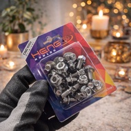 [1 bolt] probolt bolt 2 keys 2 keys stainless 5x10 thread 8 length 1 cm original heng thailand silve