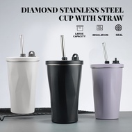 Tumbler Flask 600ml Ice Cool Tumbler Tumbler Straw Coffee