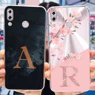 Asus ZenFone 5 Case ze620kl Shockproof Luxury A-Z Letter Cute Flowers Pattern Casing Asus ze620kl Back Cover Bumper Clear Silicone