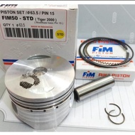 HONDA PISTON KIT FIM 50 TIGER 63.5HONDA 64 64.5 65 65.5 66 66.5 PIN 15 STD 50 100 150 200 250 300