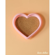 Cork Coaster - Heart Coaster (3d printed)