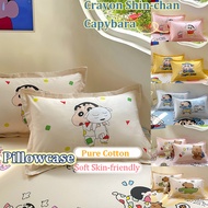 100% Cotton Crayon Shin-chan Pillowcase Capybara Pillow Cover Soft Quality Pillow Case 30*50cm/ 40*6