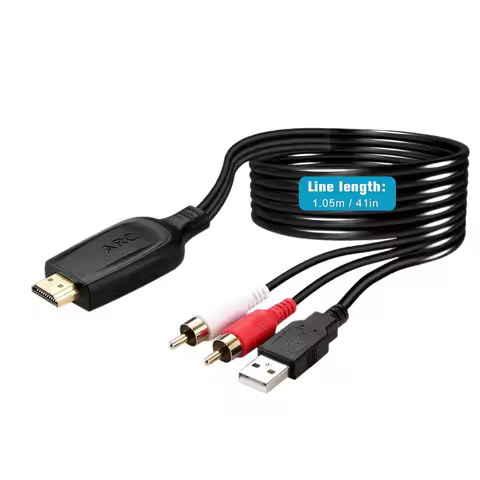 192KHz HDMI ARC to RCA Audio Converter Extractor Audio Converter DAC SPDIF Coaxial RCA For TV Monito