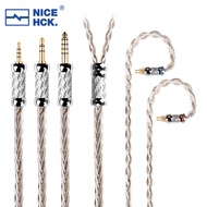 NICEHCK | NICEHCK SilverCat HiFi Audio Replace IEM Wire 8 Core Silver Plated Alloy Cable 2Pin 4.4mm 