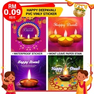 Deepavali Stickers 50pcs , Waterproof Vinly Adhensive PVC Sticker