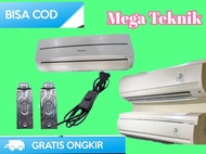 KIPAS ANGIN MODEL AC 2PK / KIPAS ANGIN AC INDOOR DENGAN FREE BREKET DAN KABEL COLOKAN ADA ON OFF /