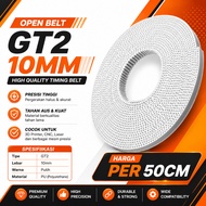 Timing Belt GT2 10MM Open Belt PU White Per 50CM Belt 2GT 10mm CNC 3D Printer Laser Steel Core