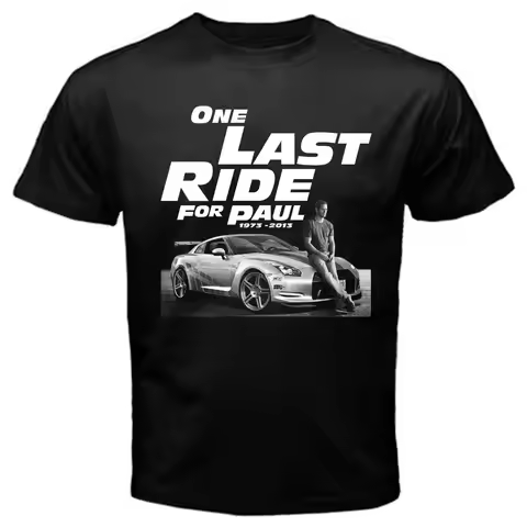 Fast and Furious 7 One Last Ride for Paul Walker T Shirt men design t shirt US standard plus size