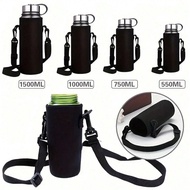 1ชิ้น ซองพกพาฉนวนน้ำหนักเบา 420-1500 ml ขวดน้ำกีฬา กระเป๋าเนโอพรีน สำหรับถ้วย ขวด แก้ว