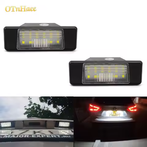 2pcs LED License Plate Light For Nissan Qashqai J11 Primera P12 Pathfinder R51 X-Trail T31 Juke F15 