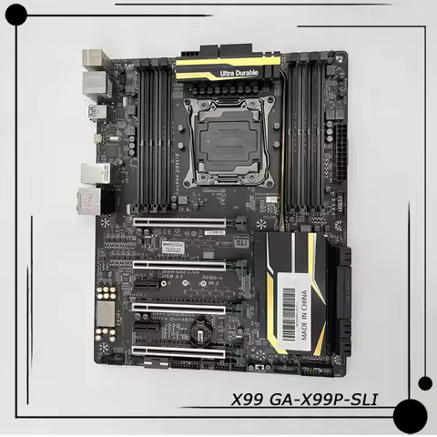 Desktop Motherboard For Gigabyte LGA2011-V3 128GB DDR4 PCI-E 3.0 X99 GA-X99P-SLI