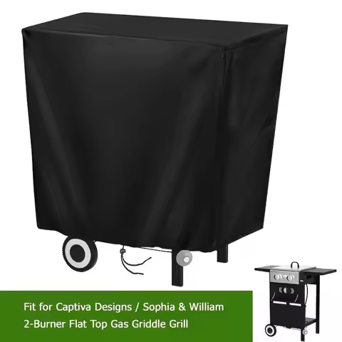 Black Oxford Fabric Grill Cover, UV-resistant and Dust-resistant All-around Cover for Captiva Design
