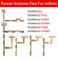 Power Volume Button Flex For Infinix Hot 8 10 Play 10 10T 11 Play 11S 12 Play 20i 40i 40 Pro 50i