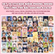 SET OF 70 MEME CARD LEADER SAKURA STICKERS • SAKURA MEME stickers4x4cm pre-cut