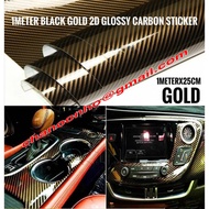 152 X 152CM (5X5 FEET) 3D GOLD CARBON FIBER WRAP FILM CAR STICKER⚡READYSTOCK⚡