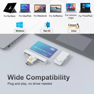 Pembaca Kad Pintar Mudah Alih USB Akses Biasa Pembaca Visa Kad ATM CAC untuk Keselamatan Digital