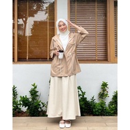 Livou - Heyna Parka Jaket Wanita Oversize Cotton-Blend