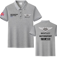Bentley Car GT3 Racing Suit Customized F1 Fleet Riders Club Lapel Ice Silk Cotton POLO Shirt Summer