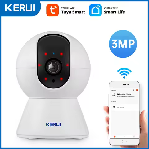 KERUI Wireless 3MP Tuya Smart Mini WiFi IP Camera Indoor Security Home CCTV Surveillance Camera Loca