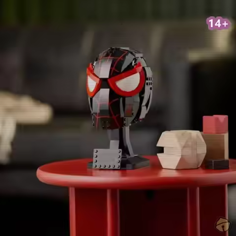 NEW Birthday Miles Helmet Mask Morales Puzzle DIY Model Creative Bricks Assembly Puzzle Compatible G