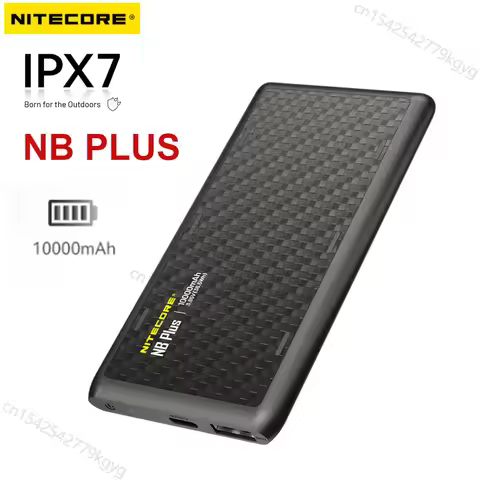 NITECORE NB PLUS 10000mAh WaterProof IPX7 22.5W Output Power Bank Lightweight Carbon Fiber Sheets Ul