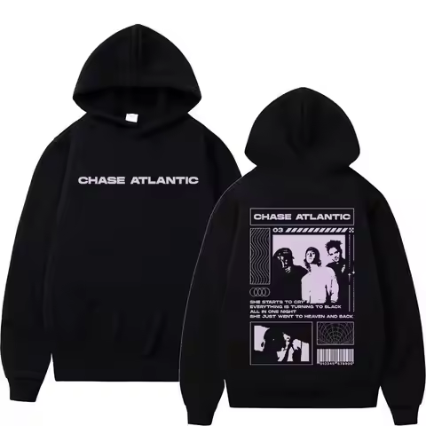 2025 Tour Album Chase Atlantic Lost in Europe and UK hoodie Men Vintage Oversized Sweatshirt Unisex 
