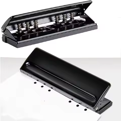 Adjustable 6-Hole Punch Positioning Mark Daily Paper Puncher A5 Size Six Ring Binder Planners Refill