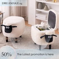 Stool Lamb Shoe Cute Cartoon Stool Home Children's Animal Stool Storage Low Stool Shoe Stool