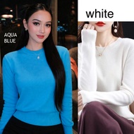 (B191) O neck knit sweater Wanita