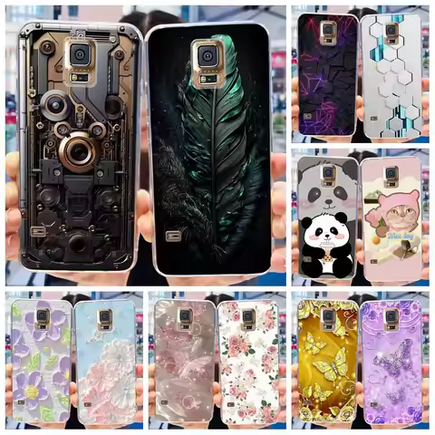 For Samsung Galaxy S5 Case G900F G900I i9600 S 5 Back Cover Cool Painted Soft Silicone Clear Phone C