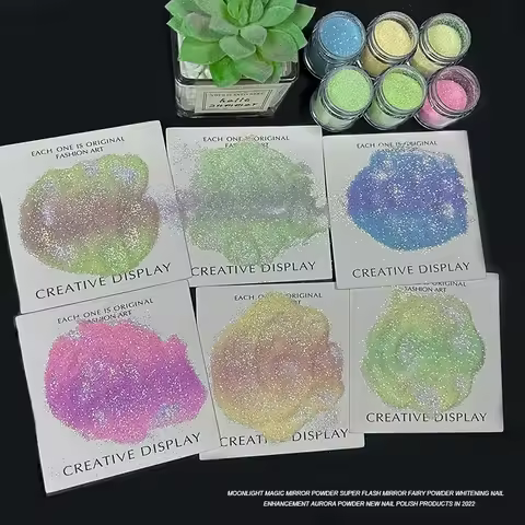Sparkling Powder Sequins Craft Glitter UV photosensitive color changing powder For Handmade Drip Glu