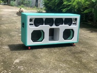 ชุดลำโพงบลูทูธ รุ่นแบนพาสตู้ปิดหน้าด้วยอะคริลิคเสียงแหลม 2 ดอก เสียงกลาง 6.5 นิ้ว 4ดอก ดอกซับเบส 8นิ