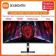 [SQRF] XIAOMI RedMi G34WQ LCD Monitors gamer 3440x1440 34 Inch 1500r 21:9 Curved Monitor Gaming 180H