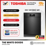 [With GIFT] Toshiba 14 Place Setting UV-LED STERILIZER Free Standing Dish Washer DW-14F2(BS)-MY DW-1