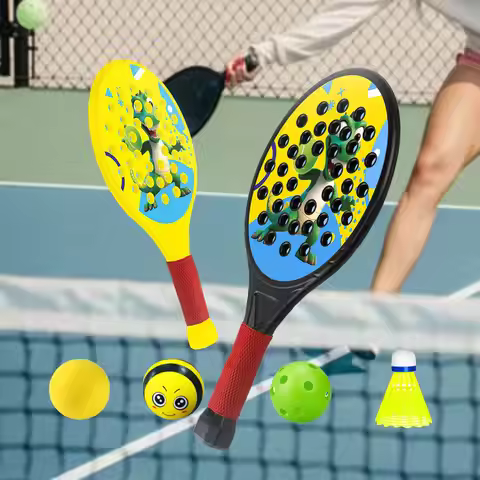 2x Paddle Tennis Racquets Trendy Kids Padel Rackets for Junior Children Kids