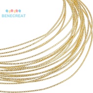 BENECREAT 5ms Textured Round Brass Spring Wire Golden 20 Gauge(0.8mm)