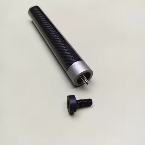 Pool Cue 8 Inches Billiards Extension With Bumper(Thread 3/8-16) Carbon Fiber Rod Meucci/Blackcreek/