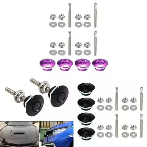 Vehicle Hood Pins Lock Clip Aluminum Car Bumper Hood Pin Quick Hood Pins Lock Quick Release Fastener