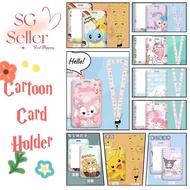 SG Stock Kids Ezlink Card Holder Cartoon Designs Lanyard with Neck Strap