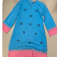 BAJU KURUNG MODEN BLUE PINK SITI NURHALIZA BU JAKEL