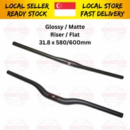 Ultralight Carbon Fiber Handlebar 31.8mm Riser Flat Handlebar Mountain Bike MTB 580/680mm