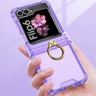 Z Flip6 Case for Samsung Galaxy Z Flip 6 Z Flip6 Z Flip 5 Z Flip 4 Z Flip 3 Transparent Rotating sha