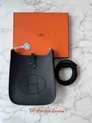 Hermes Mini Evelyne Black 黑色 銀扣