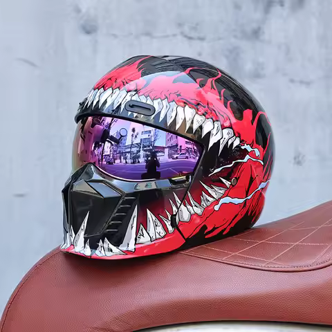 Orz motorcycle helmet combination full helmet, men's and women's detachable scorpion helmet, multifu