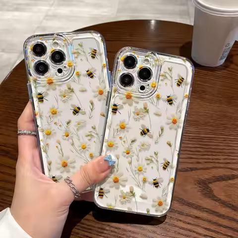 Daisy Flower TPU Clear Phone Case For Samsung A04 A05S A06 A50 A51 A52 A53 A54 A55 A56 A71 A72 A73 M