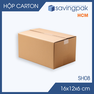Combo 100 hộp - 16x12x6 cm - Hộp carton đóng hàng giá siêu rẻ hộp gói hàng thùng carton - SH08