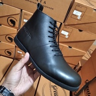 PRIA Sverker 02 BLACK - Men's Leather Boots College Casual Casual Work Men Original Chukka Boot